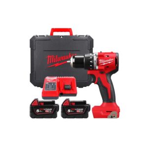 Шурупокрут-дриль акумуляторний Milwaukee M18 BLPDRC-502C 18В 2х5А*год М12-М18 60Нм 0*1700об/хв 1.5кг