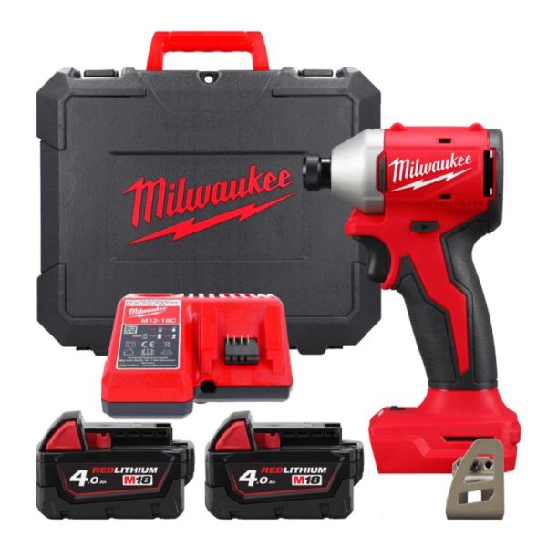 Гвинтоверт ударний акумуляторний Milwaukee M18 BLIDRC-402C 18В АКБ 2х4А*год 0-3600об/хв 190Нм ЗП M12-18C кейс 1.3кг