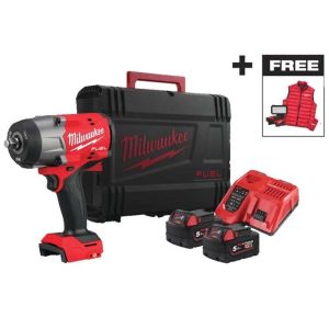 Гайковерт ударний акумуляторний Milwaukee M18 FHIWF2F12MC-502X 18В АКБ 2х5А*год 0-2000об/хв 2034Нм 1/2" ЗП M12-18FC TURBO прожектор M18 ALIS-0 жилет кейс 3.4кг