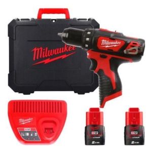 Шурупокрут-дриль акумуляторний Milwaukee M12 BLDDRC-202C 12В 2х2А*год 40Нм 0-550-1700об/хв ЗП C12C кейс 1.2кг
