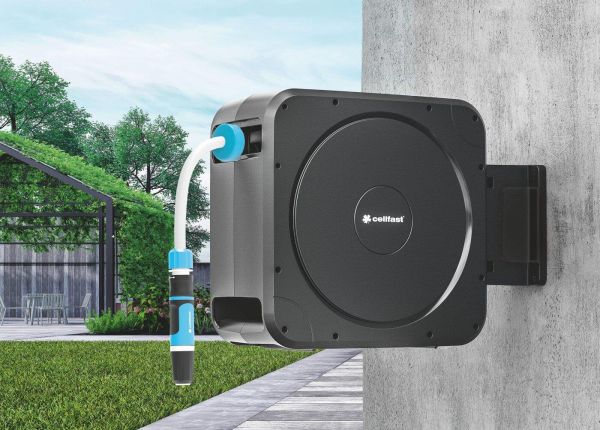 Котушка зі шлангом Cellfast ERGO автоматична 20м+2м шланга 1/2&quot; комплект конекторів та зрошувач ERGO
