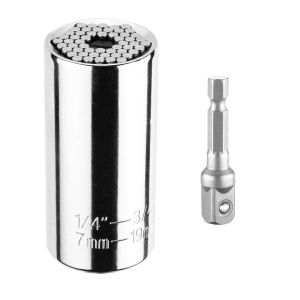 Головка торцева GRAPHITE, 3/4&quot;, універсальна, перехідник 1/4&quot;, робочий діапазон 7-19мм