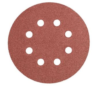 Шліфувальний папір дисковий GRAPHITE, 5шт, на липучці, 125мм, K100