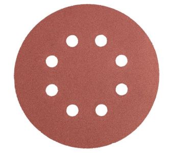 Шліфувальний папір дисковий GRAPHITE, 5шт, на липучці, 125мм, K240