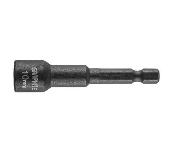 Головка торцева GRAPHITE, 1/4", ударна з магнітом, 10х65мм, сталь S2