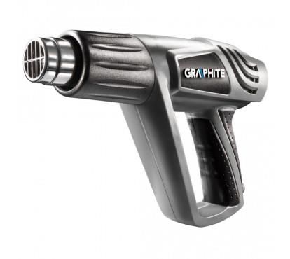 Фен будівельний GRAPHITE 2000Вт 80/600&#176;С 350/550л/хв 0.9кг