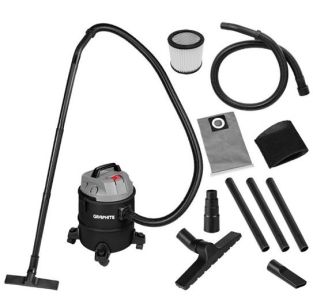 Пилосос професійний GRAPHITE 1200Вт 18кПа контейнер 20л колеса