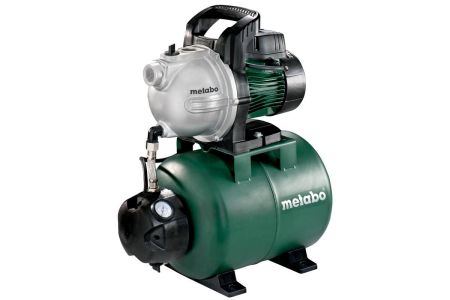 Насосна станція Metabo HWW 3300/25 G, 900Вт, 3.3 куб/год, висота подачі 45м, всмоктування до 8 м, ресивер 24л 16.2 кг