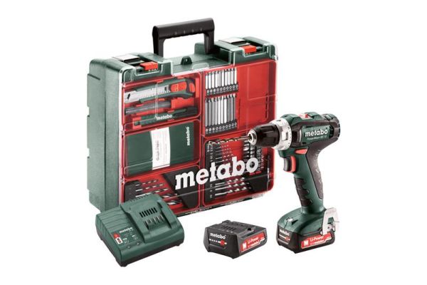 Шурупокрут-дриль акумуляторний Metabo PowerMaxx SB 12 Set 12В 2x2А&#183;год 17&#183;40Нм 0-360&#183;0-1400об/хв 1.1кг