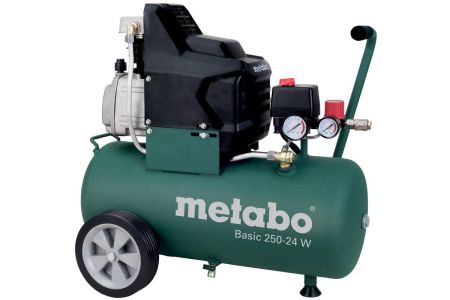 Компресор повітряний Metabo Basic-250-24-W, 1500Вт, 24л, 110л/хв, 8бар