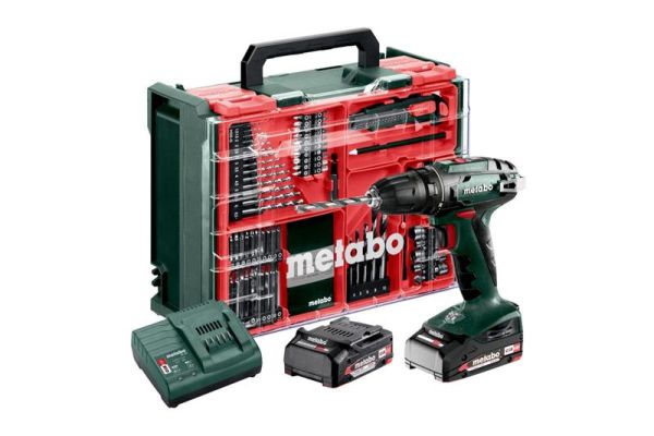 Шурупокрут-дриль акумуляторний Metabo BS 18 Set 18В 2х2А&#183;год 24&#183;48Нм 0-450&#183;0-1600об&#183;хв 1.3кг