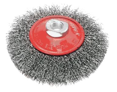 Щітка дискова Verto, рифлений дріт, 115мм, різьблення M14