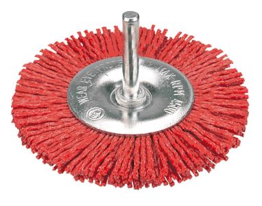 Щітка дискова Verto, нейлоновий дріт, 100мм, з хвостовиком 6мм