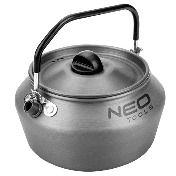 Чайник туристичний Neo Tools, 0.8л, анодований алюміній, складане руків'я, сертифікат LFGB, чохол, 0.19кг