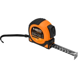 Рулетка Neo Tools Super Black, 5мx25мм, з фіксатором змотування, магніт