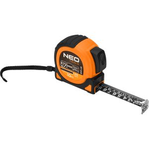 Рулетка Neo Tools Super Black, 10мx25мм, з фіксатором змотування, магніт