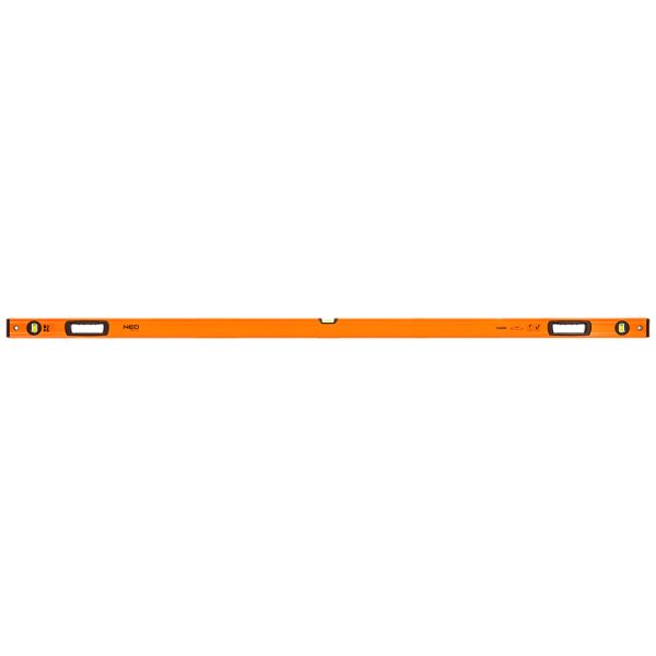 Рівень Neo Tools S 400 алюмінієвий, 200см, 3 капсули, 2 отвори для рук