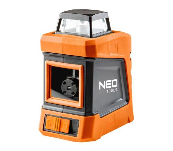 Нівелір лазерний Neo Tools, до 15м, +/-0.03мм/м, 360°C по вертикалі, з футляром та штативом 1.5м, IP54