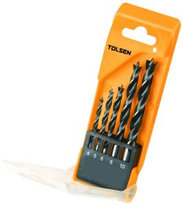 Набір свердел по дереву Tolsen, 5шт, 4-10мм, кейс