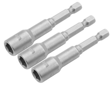 Головки торцеві Tolsen магнітні, набір 3шт, 1/4&quot;х65мм, 11мм, сталі 40Cr