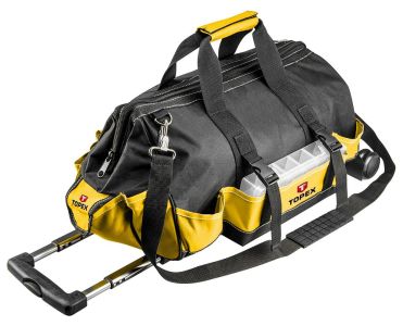 Сумка для інструменту TOPEX, на коліщатках, телескопічне руків&#39;я, поліестер, 30х98х28см