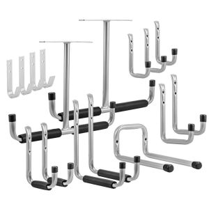 Гачки Neo Tools, універсальні, набір 16шт, алюміній, в комплекті гвинти та дюбелі