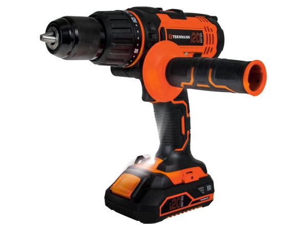 Шурупокрут-дриль ударний акумуляторний Tekhmann TCD-60/i20 kit 20В 1x2А&#183;год 60Нм 440&#183;1650об/хв 1.55кг