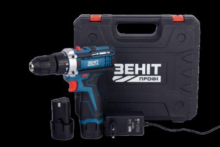 Шурупокрут-дриль акумуляторний Зеніт Профі ЗПША-12/15 S2 12В 2х1.5А*год 25Нм 350*1500об/хв
