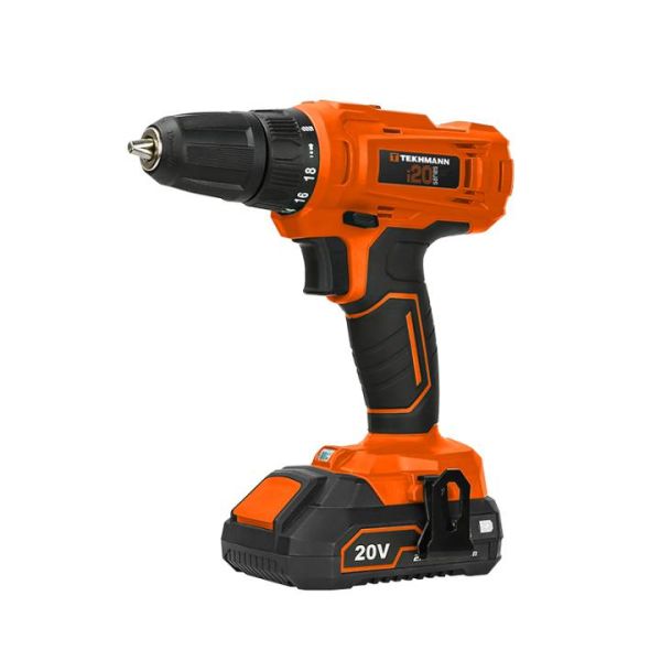 Шурупокрут-дриль акумуляторний Tekhmann TCD-30/i20 KIT 20В 30Нм 1x2.0А&#183;год 0-400&#183;1500об/хв 1.7кг