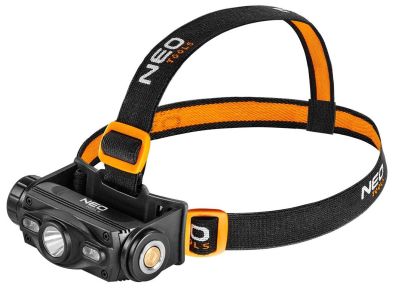 Ліхтар налобний акумуляторний Neo Tools, 2000мА&#183;год, 1000лм, 10Вт, 6 функцій освітлення +червоне та блакитне світло, IP20