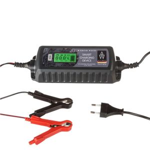 Зарядний пристрій Konner&amp;Sohnen Auto Welle AW05-1204 інтелектуальний, 230В, 6/12В, 0.8/3.8А, для STD/AGM/GEL 1.2-120А-год, режими повільний, стандартний, зи