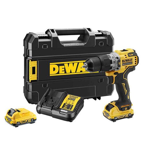 Дриль-шурупокрут ударний DeWalt безщітковий XR Li-Ion 12В акб 2х2А&#183;год 57.5Нм 425-1500об/хв патрон 10мм ЗП кейс 0.96кг