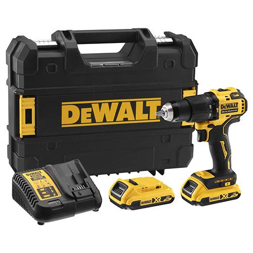 Дриль-шурупокрут ударний DeWalt безщітковий XR Li-Ion 18В акб 2А&#183;год 65Нм 450-1650об/хв патрон 13мм ЗП кейс 1.2кг