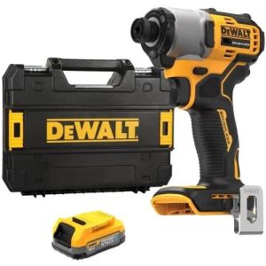 Шурупокрут ударний акумуляторний DeWalt XR Li-Ion 18В безщітковий PowerStack 1х1.7А&#183;год 192Нм 3200об/хв 4200уд/хв кейс 0.88кг без ЗП