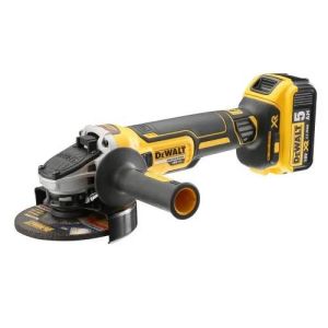 Шліфмашина кутова акумуляторна DeWalt безщіткова 18B XR Li-lon 125мм 2х5А&#183;год 9000об/хв ЗП кейс 1.74кг