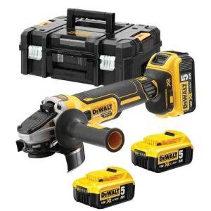 Шліфмашина кутова акумуляторна DeWalt 18B XR Li-lon безщіткова 125мм 3х5А&#183;год 9000об/хв ЗП кейс 1.74кг