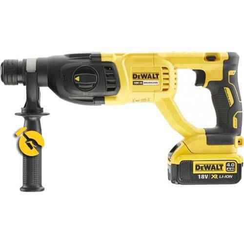 Перфоратор акумуляторний DeWalt SDS PLUS безщітковий 18В XR Li-Ion акб 1х4А&#183;год 2.6Дж 0-5500уд/хв 0-1500об/хв 3 режими кейс 2.88кг