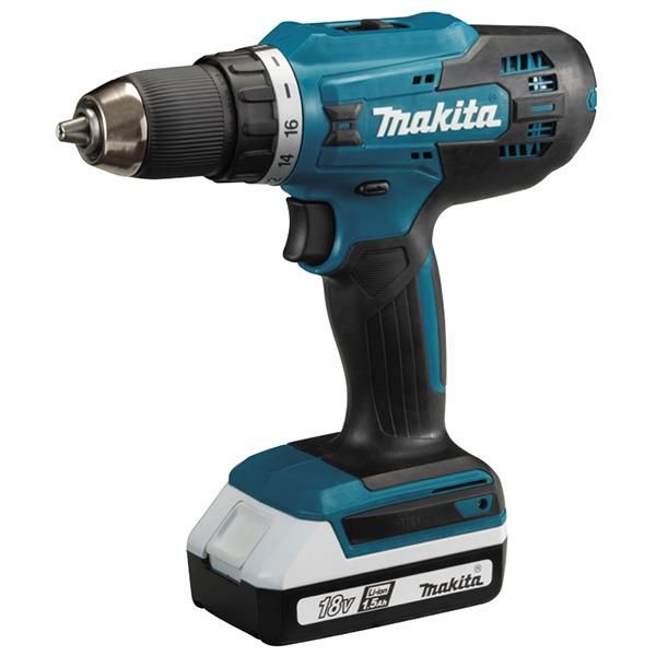Шурупокрут-дриль акумуляторний Makita DF488D004 18В 2х2А&#183;год 24&#183;42Нм 0-400&#183;0-1400об/хв 1.7кг