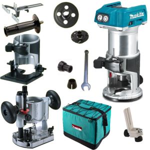 Фрезер акумуляторний Makita DRT50ZX2 Li-ion LXT 18 В цанга 6.35мм 10000-30000об/хв 1.8кг без АКБ та ЗП