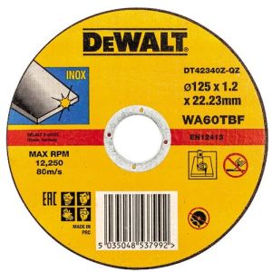 Диск відрізний по металу DeWalt INOX 125х1.2х22.23мм