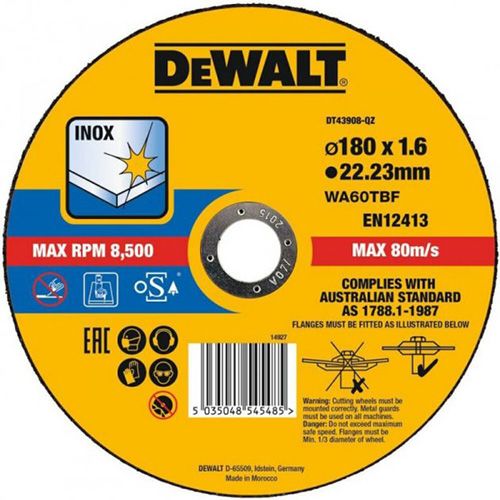 Диск відрізний по металу DeWalt EXTREME 180х1.6х22.23мм