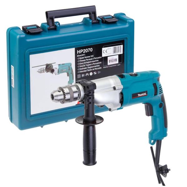 Дриль ударний Makita HP2070 1010Вт зубчастий патрон 13мм 0-1200*2900об/хв 2.6кг