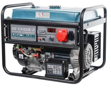 Генератор бензиновий Konner&amp;Sohnen KS 10000E-3, 400В, 7.5кВт, 3 фази, електростартер, 88кг