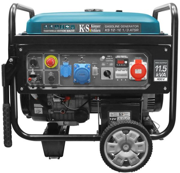 Генератор бензиновий Konner&Sohnen KS 12-1E 1/3 ATSR, 230/400В, 8.2/9.2кВт, АВР (ATS), електростартер, 120кг