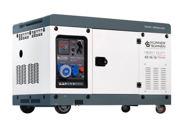 Генератор дизельний Konner&Sohnen KS 16-1E 230В 16/15кВт АВР(ATS) електростартер 360кг