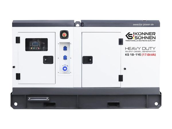 Генератор дизельний Konner&amp;Sohnen KS 18-1YE, 230В, 17.6кВА, електростартер, двигун YangDong, 975кг
