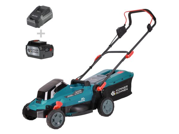 Газонокосарка акумуляторна Konner&Sohnen KS 33LM-20V 20В акб 1х4А*год 33см 30л 25-75мм 14кг