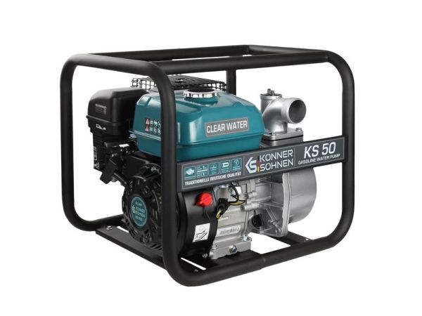 Мотопомпа бензинова Konner&Sohnen KS 50 для чистої води 500л/хв 7.0к.с 24кг