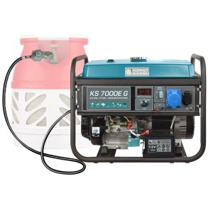 Генератор газобензиновий Konner&amp;Sohnen KS 7000E G, 230В, 5.5кВт, електростартер, 77.2кг