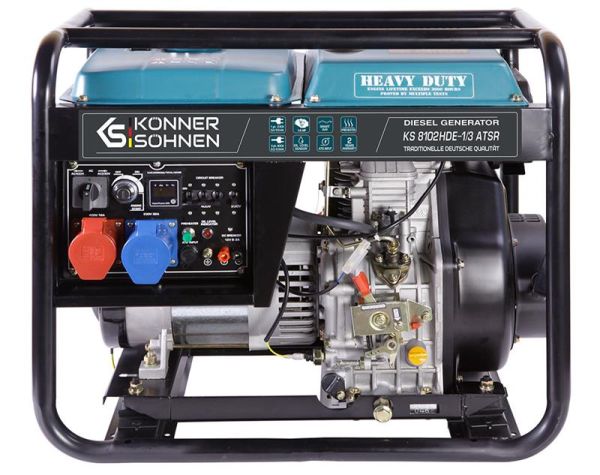 Генератор дизельний Konner&amp;Sohnen KS 8102HDE-1/3 ATSR (EURO II), 230/400В, 5.5/6.5кВт, електростартер, передстартовий підігрів, 117кг
